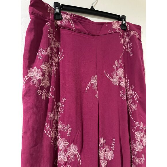 Indigo Thread CO. Women's Wide Leg Embroidered Pants size XL NWOT - Picture 2 of 8